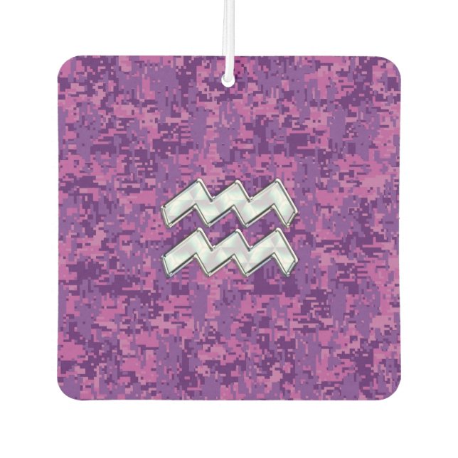 Désodorisant Pour Voiture Connexion Aquarius Zodiac sur Camouflage numérique (Devant)