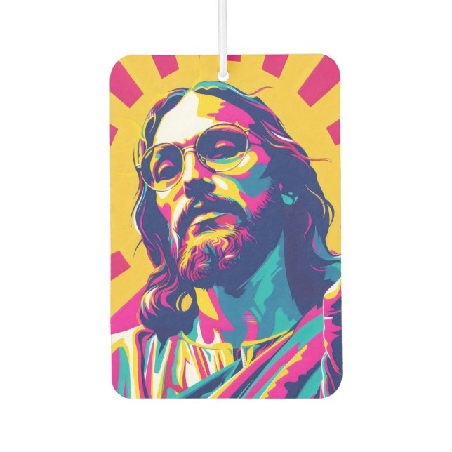 Désodorisant Pour Voiture Cool Jesus Pop Art (Devant)