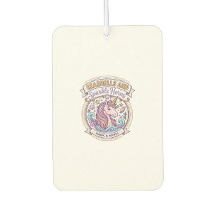 Désodorisant Pour Voiture Coquilles de licorne et cornes scintillantes POD P