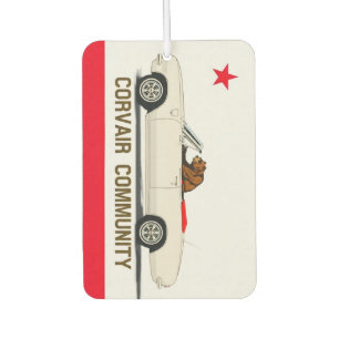 Désodorisant Pour Voiture Corvair Community California LM Drapeau convertibl