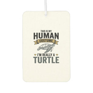 Désodorisant Pour Voiture Costume de tortue drôle Dessin de gravure vintage_