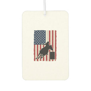 Désodorisant Pour Voiture Course de tonneaux Drapeau américain Conception ve