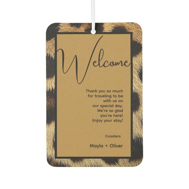 Désodorisant Pour Voiture Cow Black White Spots Fur (Devant)