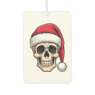 Désodorisant Pour Voiture Crâne de Noël Santa drôle XMES T-Shirt Hommes Femm