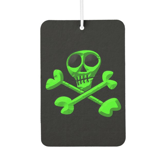 Désodorisant Pour Voiture crâne vert (Devant)