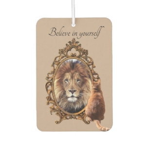 Désodorisant Pour Voiture Crois En Toi-Même Lion Vintage Inspiration