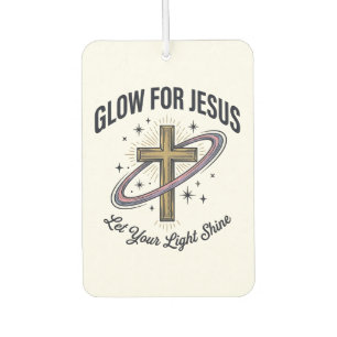 Désodorisant Pour Voiture Croix chrétienne Glow for Jesus Vintage Vector