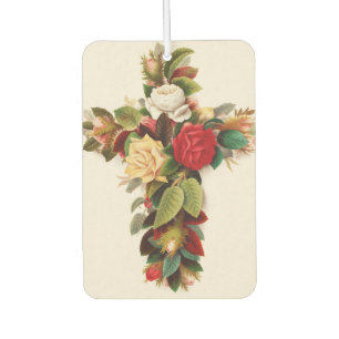 Désodorisant Pour Voiture Croix de roses, illustration de l'ère victorienne