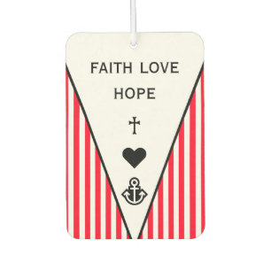 Désodorisant Pour Voiture CROSS HEART ANCRE - foi amour espoir