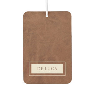 Désodorisant Pour Voiture Cuir Faux Brun Personnalisé