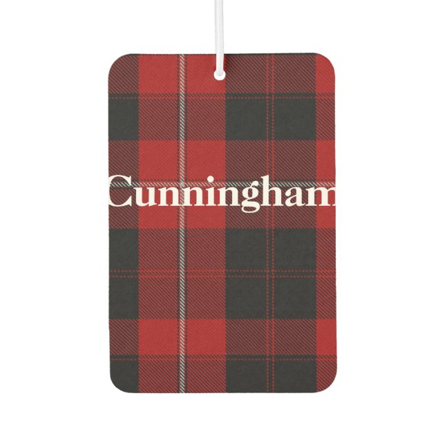 Désodorisant Pour Voiture Cunningham Tartan Plaid Air Freshener (Devant)