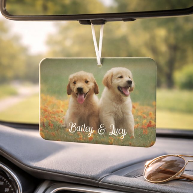 Désodorisant Pour Voiture Customizable Pet Photo With Customizable Name Text (Créateur téléchargé)