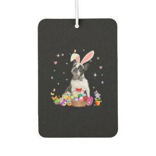 Désodorisant Pour Voiture Cute Boston Terrier Jour de Pâques Oeufs Bunny Pâq