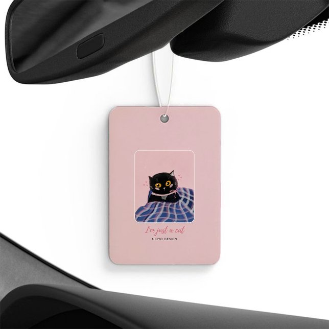 Désodorisant Pour Voiture Cute Chat Rose Moderne Pastel (Créateur téléchargé)