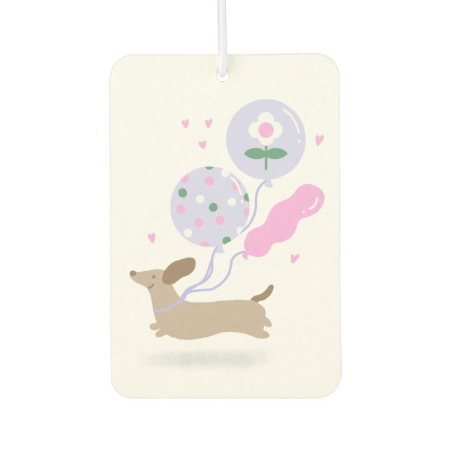 Désodorisant Pour Voiture Cute Dachshund Weiner Amoureux des chiens Party ro (Devant)