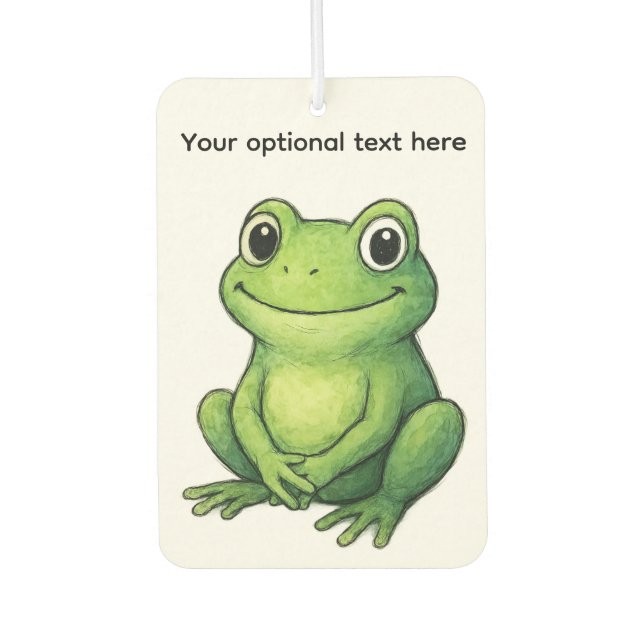 DÉSODORISANT POUR VOITURE CUTE GREEN FROG (Devant)