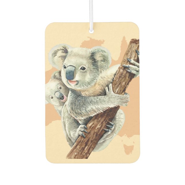 Désodorisant Pour Voiture Cute Koala Maman et bébé (Devant)