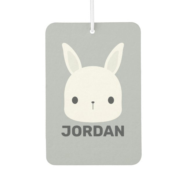 Désodorisant Pour Voiture Cute Little Bunny Rabbit with Personalized (Devant)