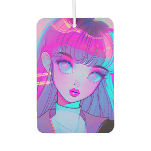 Désodorisant Pour Voiture Cute Neon Anime Girl Air Freshener