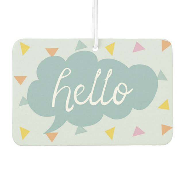 Désodorisant Pour Voiture Cute Pastel Hello (Devant)