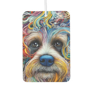 Désodorisant Pour Voiture Cute Pop Art Terrier