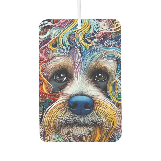 Désodorisant Pour Voiture Cute Pop Art Terrier (Devant)