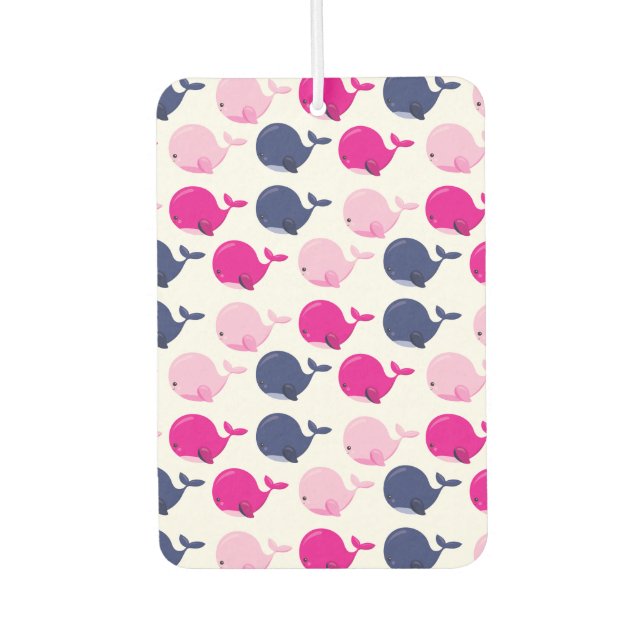 Désodorisant Pour Voiture Cute Whales, Pattern of Whales, Sea Animals (Devant)