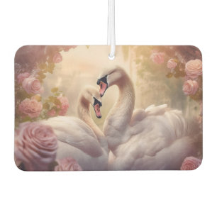Désodorisant Pour Voiture Cygnes roses et blancs