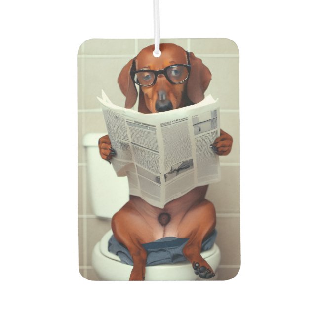 Désodorisant Pour Voiture Dachshund drôle  (Devant)