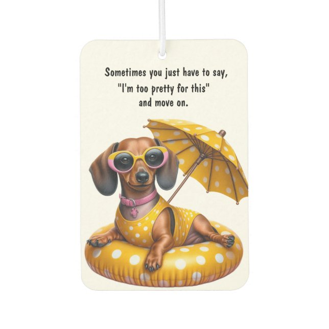 Désodorisant Pour Voiture Dachshund en bikini (Devant)