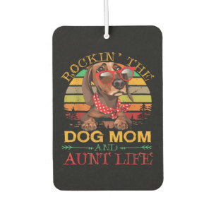 Désodorisant Pour Voiture Dachshund Glasses Rockin Dog Maman Cadeau Pour Tan