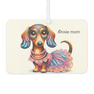 Désodorisant Pour Voiture Dachshund pastel artistique 