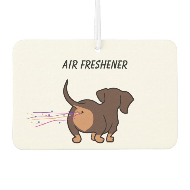 Désodorisant Pour Voiture Dachshund qui péte (Devant)