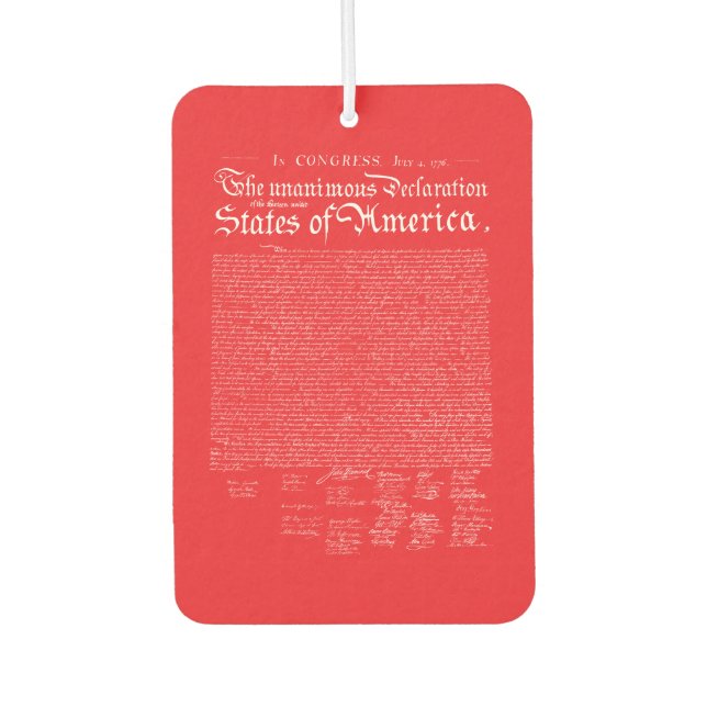 Désodorisant Pour Voiture Déclaration d'indépendance des États-Unis (Devant)