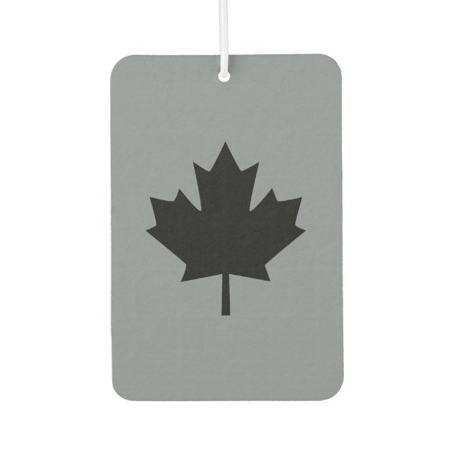 Désodorisant Pour Voiture Décor canadien en feuille d'érable noire (Devant)