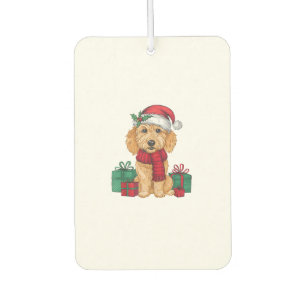 Désodorisant Pour Voiture Décoration de fête de Noël Père Noël Goldendoodle