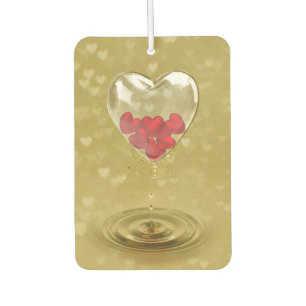 Désodorisant Pour Voiture Design de coeur en verre romantique