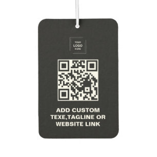 Désodorisant Pour Voiture Désodorisant de voiture avec code QR noir Logo d'e