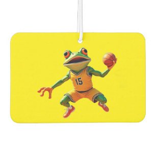 Désodorisant Pour Voiture Désodorisant de voiture grenouille jaune Basketbal