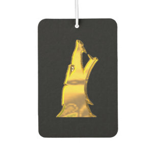 Désodorisant Pour Voiture Désodorisant de voiture tête de loup doré noir