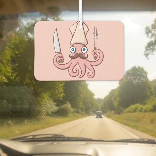 Désodorisant Pour Voiture Dessin animé de chef calamar (Créateur téléchargé)