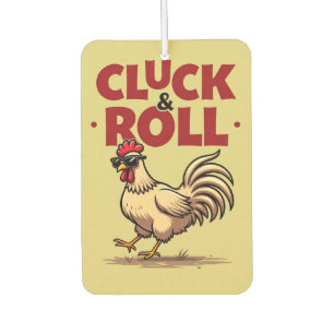 Désodorisant Pour Voiture Dessin animé de coq cool "Cluck & Roll" drôle