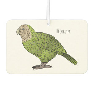 Désodorisant Pour Voiture dessin animé d'oiseaux de Kakapo