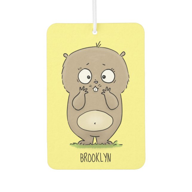 Désodorisant Pour Voiture Dessin d'adorable hamster (Devant)