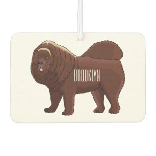 Désodorisant Pour Voiture dessin de Chien Tibétain Mastiff