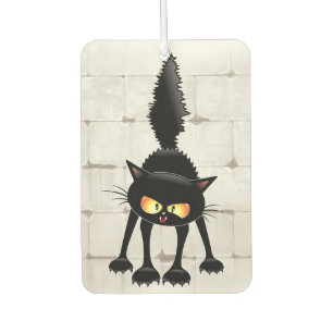 Désodorisant Pour Voiture Dessin de Funny Fierce Black Cat
