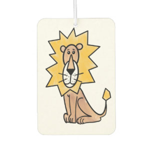 Désodorisant Pour Voiture dessin mignon lion enfants retro safari jungle ani