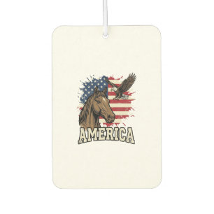 Désodorisant Pour Voiture Dessin vectoriel patriotique de l'aigle de cheval 