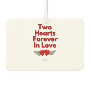 Désodorisant Pour Voiture Deux Coeurs pour toujours dans l'amour Heart Air F