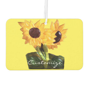Désodorisant Pour Voiture Deux plantes de tournesol en pot Thunder_Cove